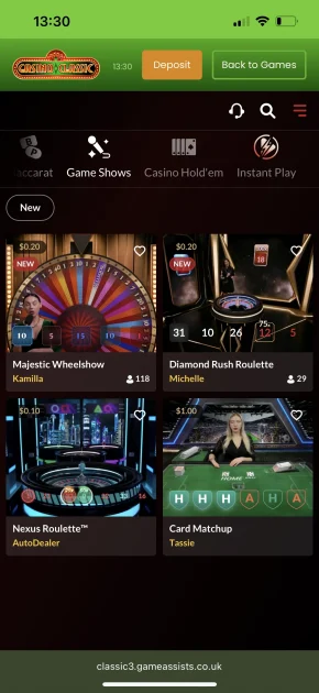 Casino Classic Live Games