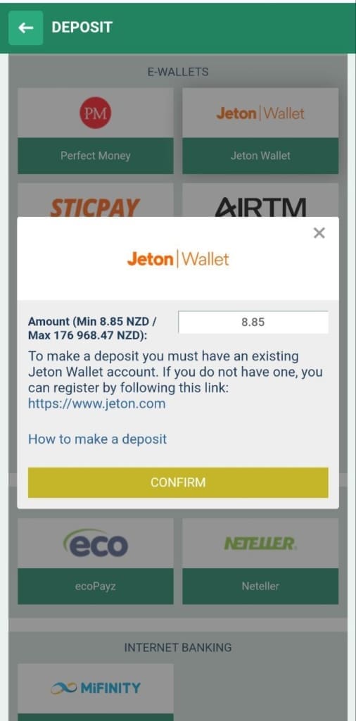betwinner deposit