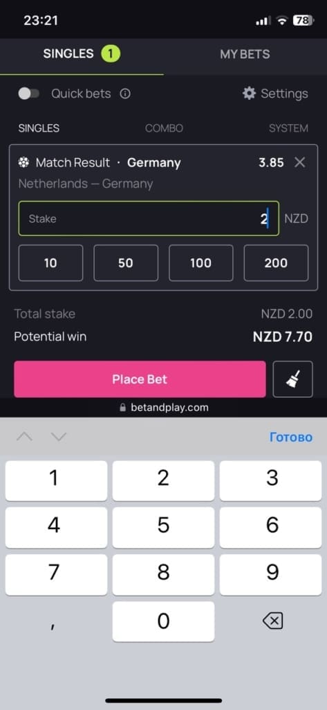 BetandPlay payment