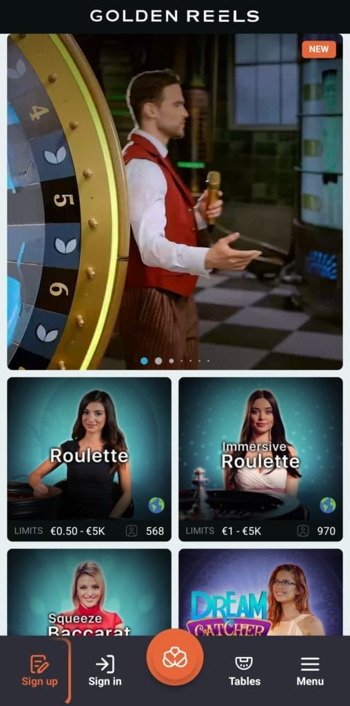 Golden Reels Casino Games