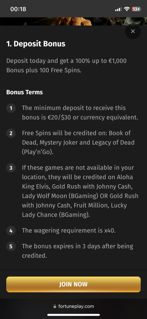 Fortune Play Casino deposit