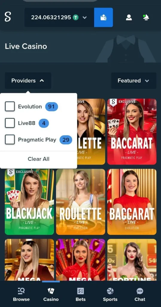 Stake Casino games
