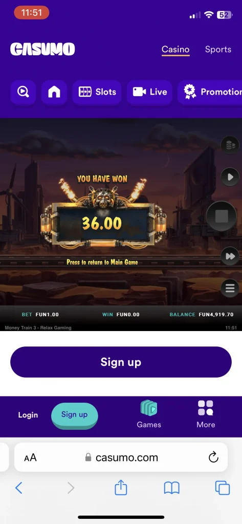 casumo casino games