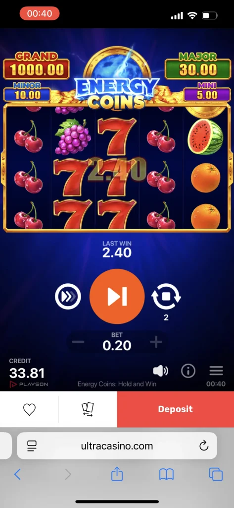 UltraCasino game