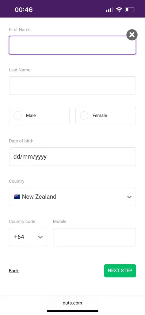 guts casino login