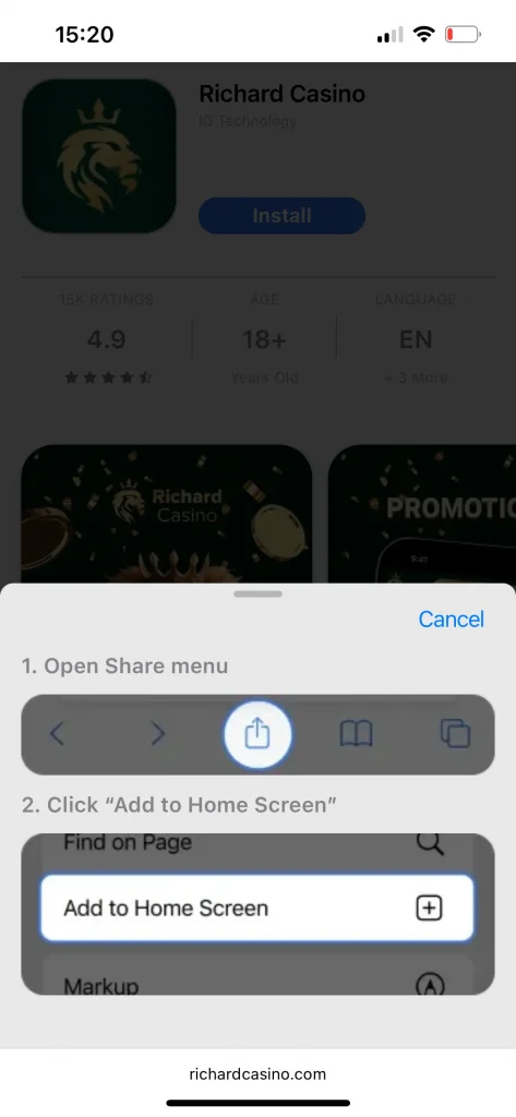 Richard Casino app