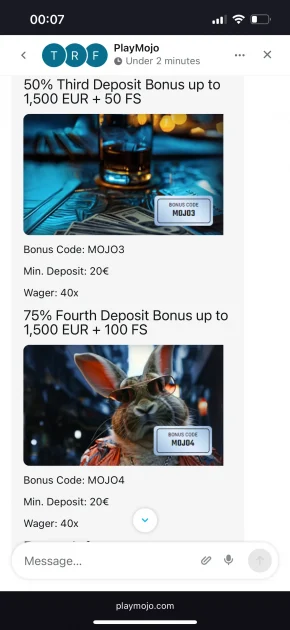 Play Mojo Casino support