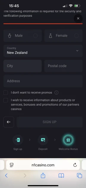 N1 Casino login