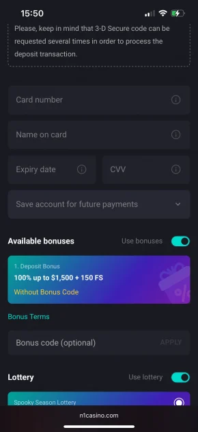 N1 Casino login