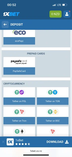 1xbet casino deposit