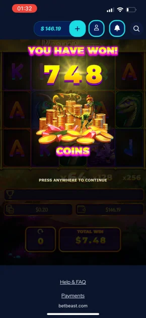 BetBeast Casino game