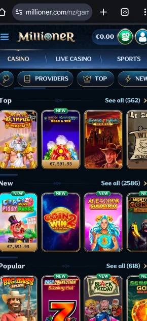 Millioner Casino games