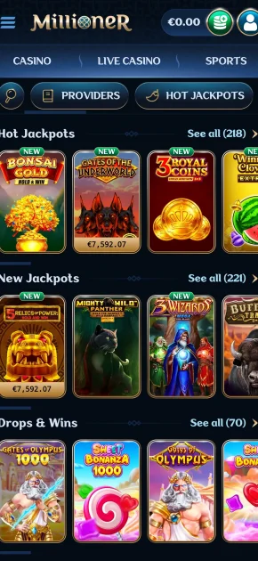 Millioner Casino games