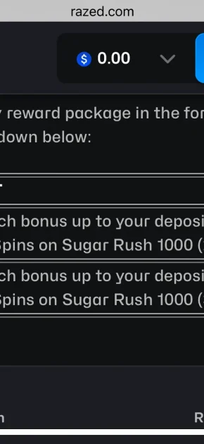 Razed Casino Deposit