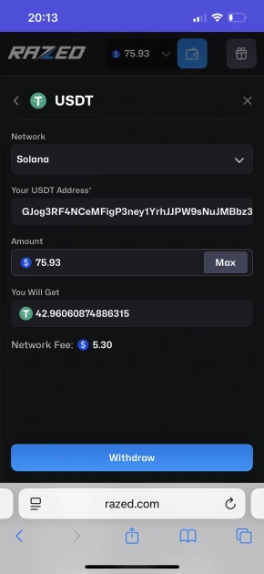 Razed Casino Withdrawal